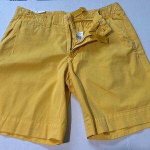 Ralph Lauren Men's Yellow Flat Front Shorts 10” inseam Drawstring